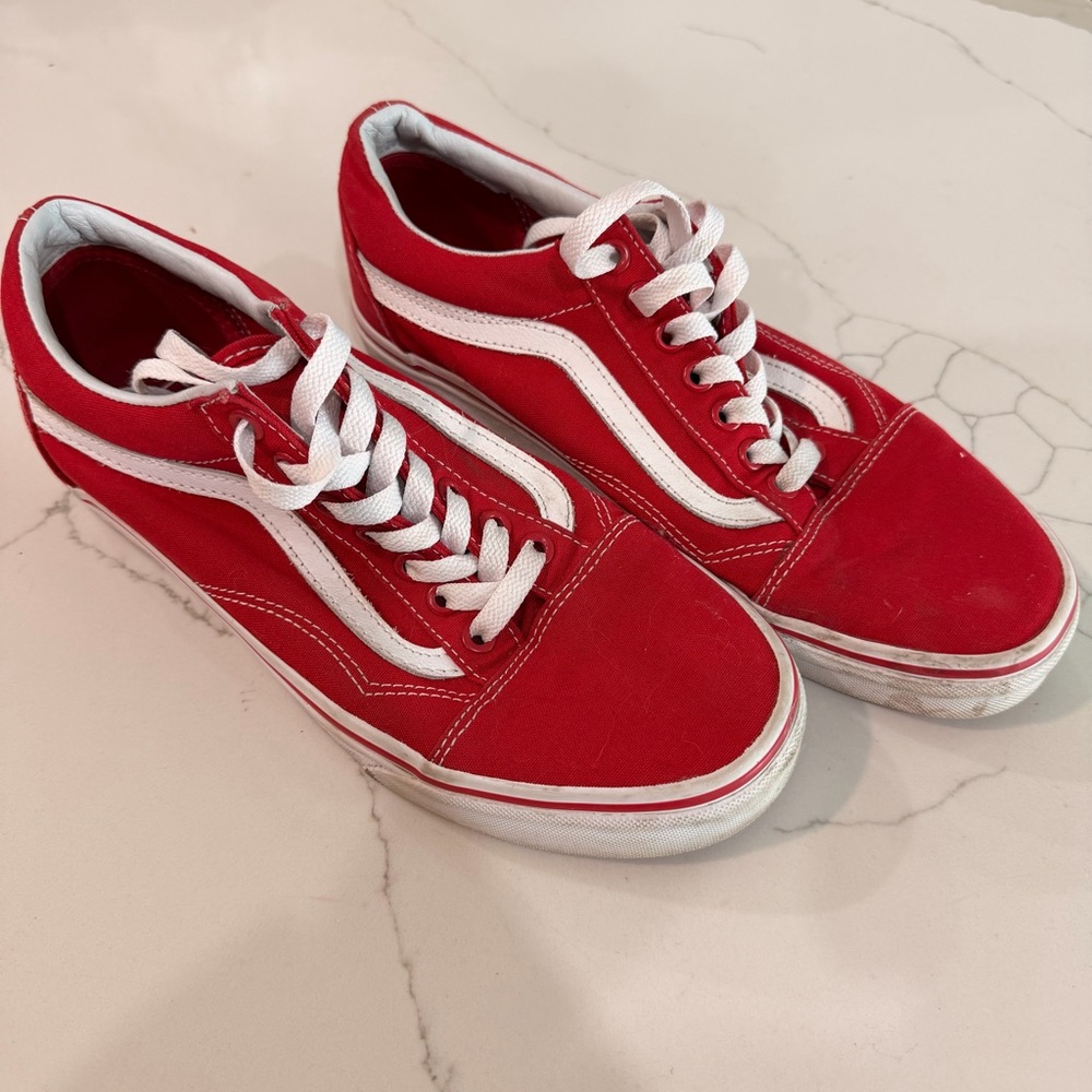 Red Vans - Mens 7.5